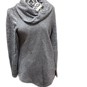 Absolutely Famous Heather Gray Cowl Neck Sweater